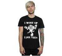 Taz I Woke Up Like This T-Shirt Looney Tunes Black M