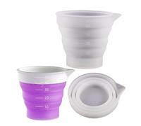 Tazas De Mezcla De Resina Epoxi - Recipiente Medidor Plegable Dee Silicona | Moldes Dee Silicona Para Velas Y Yeso - Herramientas Fundición Para, Artesanía, Joyería