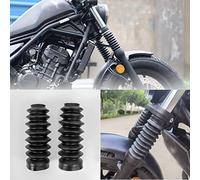 TAZGANTAX Black Motorcycle Front Fork Rubber Gaiters boots Gaitors Shock Absorber Cover Compatible with Ho-nda Rebel CMX 300 CMX 500 Rebel 250 CMX300 Accessories(Lower)