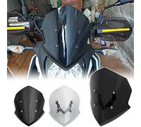 TAZGANTAX Motorcycle Front Windshield Windscreen Visor Double Bubble Wind Deflector Fits for Ka-wa-sa-ki Z125 Z 125 Z-125 Accessories Part 2019 2020 2021 2022 2023 Airflow Screen Shield (Light Smoke)