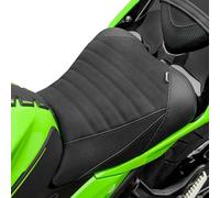 TAZGANTAX Motorcycle Rider Passenger Solo Seat Cushion Pad Cover Sponge Saddle Fits for Ka-wa-sa-ki Ninja400 Ninja 400 Z400 Z 400 2018 2019 2020 2021 2022 2023 Comfortable Travel Seat (Front-Black)