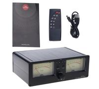 TAZIZI 1 Set VU3 Switcher with Double Analog Meter Leveling Panel | Leveling Meter Control with Remote Controller for Game Console Home Theater Source Switching