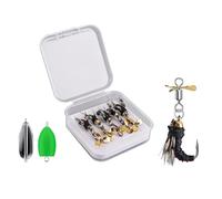TAZIZI 5Pcs Fly Fishing Lures Topwater Baits with Double Hooks, Lightweight Artificial Crank Baits for Trout Bass Light Weight Artificial