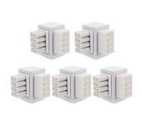 TAZIZI 90 Degree Angle 8Pin GPU Power Female to Male Adapter, White | Pack of 5 Power Steering Connector for Graphics Video Card GPU, 8Pin Port Power Supply for Desktops