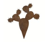 TAZIZI Artistic Metal Cactus Sculpture Ground Stake for Backyard