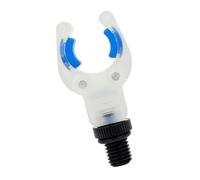 TAZIZI Carp Rod Rest Head with Glow Insert for Low Light Setups, V Shaped Fork, Soft Pads and Threaded Base for Anglers Glow Rod Holder Fork Head Shore Setup Low Light Angler Threaded Rest Mount Carp