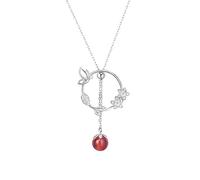 TAZIZI Cartoon Heaven Official Blessing Necklace, Flower Butterfly Bead | Clavicle Chain, Unique, Flower, Jewelry, Women Girl Birthday, Sweet Cosplay, Dress Up, Wedding Party, Valentines