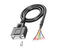 TAZIZI DB9Pin Male Ended Cable with Tin, Nut fixed FEMALE HEAD | Industrial Strength DB9Pin Cable with Double Layer Housing and Environmental Protections