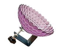 TAZIZI Decorative Small Birdbaths for Patios with Metal Frame, Purple
