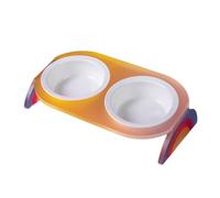 TAZIZI Elevated Pet Feeding Station, Rainbow yellow doubl | Stable Stand with Heavy Duty for Comfortable Dogs Dining, Splash Proof Features, Easy Cleaning and Most Breeds