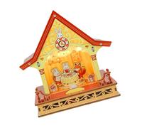 TAZIZI Hands-on Circuit Build | Wooden Cottage Assembly Project with Illuminated Interior, Family Activity Model, Story Scene Decor