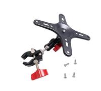 TAZIZI Metal Plate Mount for Small Screens | Round Post Clamp Bracket, Adjustable Viewing Joint, 7-24 Inch Compatibility, 360 Degree Landscape Portrait Rotation