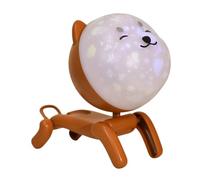 TAZIZI Rechargeable Lovely Dog Projector Night Light for Room, Brown