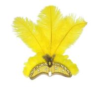 TAZIZI Showgirl Feather Headpiece, Flapper Feather Headpiece, Colorful Carnival Headband, Masquerade Headdress, Mardi Gras Carnival Headwear For Women Girls, For Party Costume Supplies