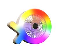 TAZIZI USB Powered Fan with Fun Color Changing Feature Suitable for Parties Night Use Study Room Quiet Fan