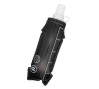 TAZIZI Water Bottle with a Foldable TPU Body for Pack Storage, Black | Visible 100-500 Ml Scale, Flexible Squeeze-to-Drink Body, Capacity Guidance for Cycling or Running Water Breaks