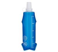 TAZIZI Water Bottle with a Foldable TPU Body for Pack Storage, Blue | Visible 100-500 Ml Scale, Flexible Squeeze-to-Drink Body, Capacity Guidance for Cycling or Running Water Breaks