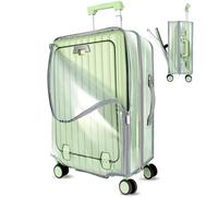 TAZKZZY Clear PVC Luggage Cover Protector - No Disassembly Suitcase Covers for 24Inch Front Open Luggage, Carry on Luggage Protective Covers for Wheeled Suitcase Waterproof Dustproof Anti-scratch