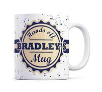 Tazletree Bradley Mug- Hands Off Bradley’s Mug - Funny and Bold Coffee Mug for Bradley’s Personal Space