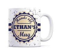 Tazletree Ethan Mug- Hands Off ETHAN's Mug - Funny and Bold Coffee Mug for Ethan’s Personal Space