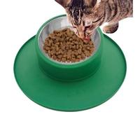 Tazón de Agua para Mascotas Antivuelco - comederos de Silicona y Acero Inoxidable Antideslizante, Tazón para Cachorros a Prueba de Derrames | Perros Gatos Mascotas Agua Comida Interior Viaje
