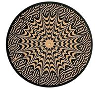 TazStudio Cork Turntable Mat for Better Sound Support on Vinyl LP Record Player - Original Geometric Design Mix Pattern [3mm thickness]-m1