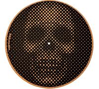 TazStudio Premium slipmat - Cork Turntable Mat [4mm Thick] for Better Sound Support on Vinyl LP Record Player - Cork mat Original Geometric Design Psychedelic Geometric Skull Art-m10