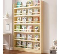 Tazyee Children's Bookshelf Floor Bookcases Display Racks - Tall, Thin 10cm Standing 2-8 Tier Wood Bookshelves with Open Storage Shelves for Bedroom, Living Room, Home Office, Behind Door