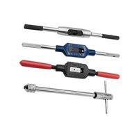 TAZYYZUU Adjustable Tap Wrench Handle Hand Wire Tapping Hinge All Steel T-Type Ratchet 2pc(11)