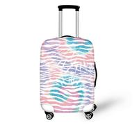 TAZYYZUU Luggage Covers for Suitcases Orange Blue Stripes Suitcase Cover Elastic Washable Polyester Spandex Anti-Scratch Scratches Large Protectors(Orange Blue Stripes,XL (29-32 inches))