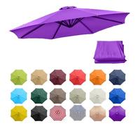TAZYYZUU Market Umbrella Canopy 7.5ft 9ft 8 Ribs Patio Umbrella Top Replacement Cover, Heavy-Duty Polyester Fabric Outdoor Yard Sand Umbrella Cloth(Purple,3.5 m/11.5ft)