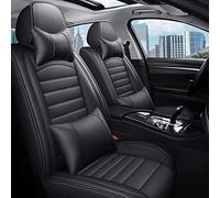 TAZYYZUU Waterproof Car Seat Cover Front+rear Pu Leather For Jeep For Compass For Grand Cherokee Wk For Commander For Wrangler Jk(Black 5 Seat,A)