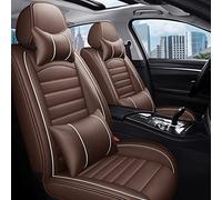 TAZYYZUU Waterproof Car Seat Cover Front+rear Pu Leather For Jeep For Compass For Grand Cherokee Wk For Commander For Wrangler Jk(Coffee 5 Seat,A)
