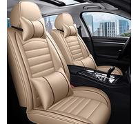 TAZYYZUU Waterproof Car Seat Cover Full Coverage PU Leather For KIA For Sportage For Ceed For Rio For Niro For Stinger For Optima For Soul For Forte(Beige 5 Seat,A)