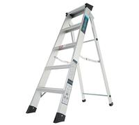 TB Davies 1200-025 Heavy-Duty Swingback Step Ladder, 5 Tread, Aluminium, 150kg Work Load, EN131 Professional