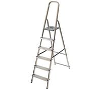 TB Davies 1212-006 Light Duty Step Ladder, 6 Tread, Platform Height 1.3m, Aluminum, 150kg Work Load, EN131
