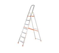 TB Davies 7 Tread Light-duty Platform Step Ladder, Silver