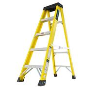 TB Davies 1235-005 Trade Electrician Swingback Step Ladders, 5 Tread, GRP Fibreglass, Built-in Tool Tray, 150kg Work Load, EN131