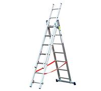 TB Davies 2.0m/6.56ft STILO 3 Section Combination Ladders, Staircase Ladder, Extension Ladder, Extended A Frame Ladder In One, Extended Length 4.26m/13.97ft