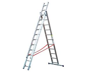 TB Davies 3.14m/10.30ft STILO 3 Section Combination Ladders, Staircase Ladder, Extension Ladder, Extended A Frame Ladder In One, Extended Length 7.06m/23.16ft