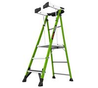 Little Giant Ladders 3 Tread Fortress GRP Fibreglass Platform Step Ladder, Platform Height 0.82m, Closed Height 2.21m