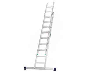 TB Davies 4.0m/13.0ft, TASKMASTER 2 Section Extension Ladders, Aluminium Stabiliser Bar, Comfort D-Shaped Rungs, Reach Height 4.6m/14.9ft, EN131 Professional