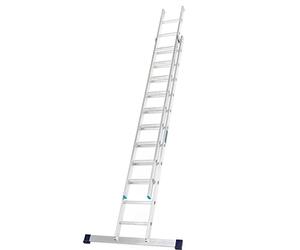 TB Davies 5.0m/16.4ft, TASKMASTER 2 Section Extension Ladders, Aluminium Stabiliser Bar, Comfort D-Shaped Rungs, Reach Height 5.5m/17.9ft, EN131 Professional