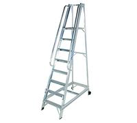 TB Davies 8 Tread Industrial Aluminium Warehouse Step - Class 1 Materials, 150kg Work Load Capacity, Made in The UK