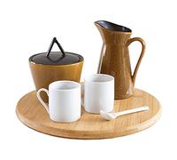 TB Home 10” Bamboo Wood Lazy Susan Organizer for Kitchen, Turntable for Cabinet, Countertop, Table or Pantry