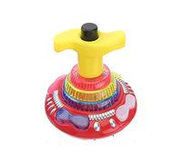 TB Light Up Spinning Tops, LED Gyro Spinning Top, UFO Flashing Spinning Toy, Spinning Top with Lights and Music for Kids (Red)