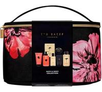 TB London Bath & Body Collection Gift Set, Luxury Floral Vanity Case with Face Mask, Body Wash, Moisturizer, 8-Piece Skincare Set