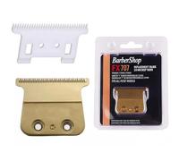 TB-PRO Fx707 Replacement T-Blade Gold 2.0 MM Deep Tooth Titanium Trimmer Blade Set with Ceramic Cutter Blade for Babyliss Trimmers FX726 FX787G FX787BN FX787RG