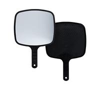 TB TOOLS FOR BEAUTY T4B LUSSONI Mirror with Professional Handle, Ergonomic, Lightweight and Practical, Portable, Easy to Use, Hairdressing Accessories, Barber, Makeup, Black Colour