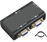 TB® VGA Splitter 2 Port 250MHz Bandwidth Amplifier Box 1 PC to 2 Monitors SVGA Video Splitter Support Resolution up to 1920 x 1440 for Screen Duplication